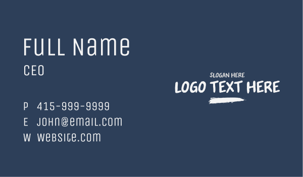 Brush Text Wordmark Business Card Design Image Preview