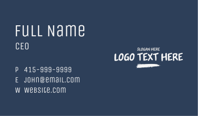 Brush Text Wordmark Business Card Image Preview