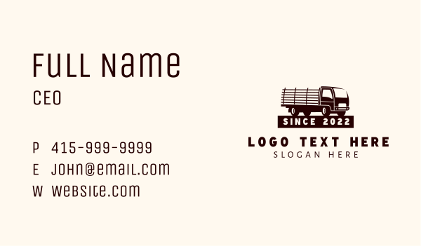 Farm Delivery Truck Business Card Design Image Preview