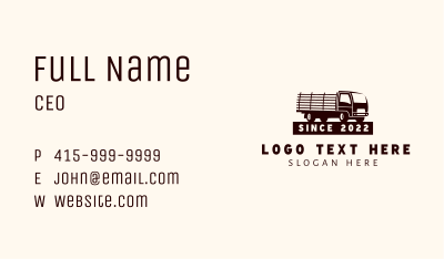 Farm Delivery Truck Business Card Image Preview