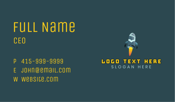 Gaming Rocket Letter S Business Card Design Image Preview