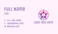 Geometric Flower Letter  Business Card Image Preview