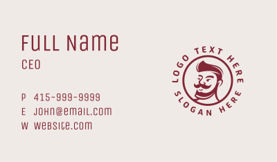 Handsome Beard Man Business Card Image Preview