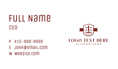 Attorney Legal Law Business Card Image Preview