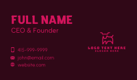 Pink Animal Outline Business Card Image Preview