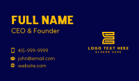 Yellow Business Letter E Business Card Image Preview