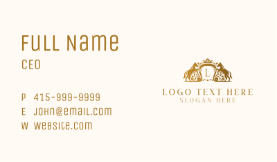 Royal Horse Crest Business Card Image Preview