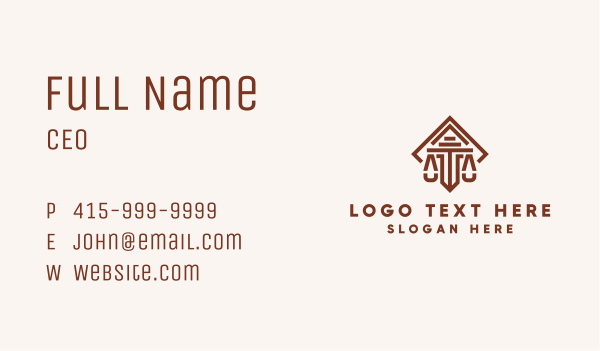 Judicial Law Scale Business Card Design Image Preview