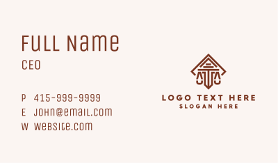 Judicial Law Scale Business Card Image Preview