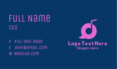 Music Streaming Chat  Business Card