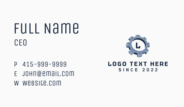 Auto Mechanical Gear Lettermark Business Card Design Image Preview