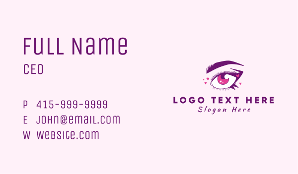 Lovely Woman Eyelash Business Card Design Image Preview