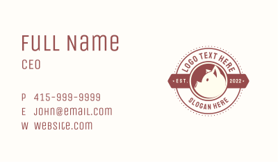 Animal Pig Livestock Business Card Image Preview