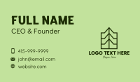 Green Geometric Mountain Business Card Design