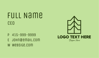 Green Geometric Mountain Business Card Image Preview