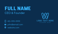 Letter W Tech Startup Business Card Image Preview