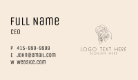 Pretty Floral Woman Business Card Image Preview