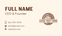 Carpentry Saw Joinery Business Card Preview