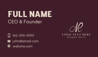 Fashion Boutique A & E Monogram Business Card Image Preview