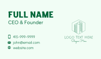 Minimalist Green Skyscrapers Business Card Image Preview