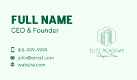 Minimalist Green Skyscrapers Business Card Image Preview