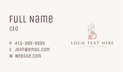 Woman Maternity Motherhood Business Card Image Preview