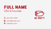Red Tulip Fish  Business Card Image Preview