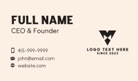 Corporate Letter M & V Business Card Preview