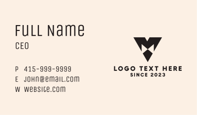 Corporate Letter M & V Business Card Image Preview