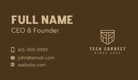 Medieval Brown Shield Business Card Image Preview