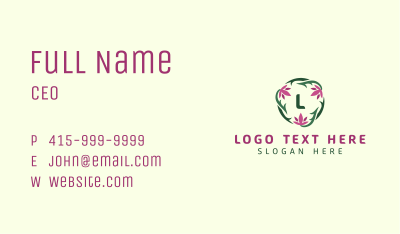 Vine Lotus Flower Business Card Image Preview