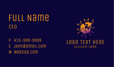 Virus Cure Puzzle  Business Card Image Preview