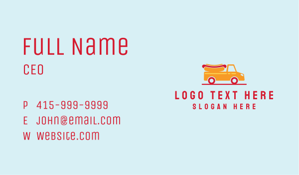 Hot Dog Food Truck Business Card Design Image Preview
