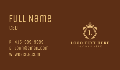 Monarch Crown Lettermark Business Card Image Preview