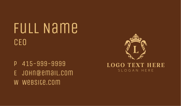 Monarch Crown Lettermark Business Card Design Image Preview