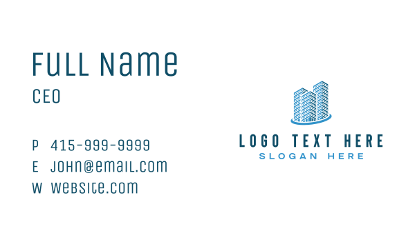 Real Estate Building Engineer Business Card Design Image Preview