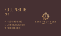 Luxurious Hotel Shield Crown Business Card Image Preview