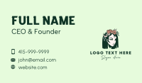 Floral Beautiful Lady Business Card Preview