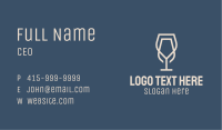 Minimalist Wine Glass Business Card Image Preview