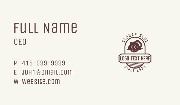 Electric Saw Carpentry Tools Business Card Design Image Preview