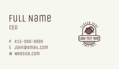Electric Saw Carpentry Tools Business Card Image Preview