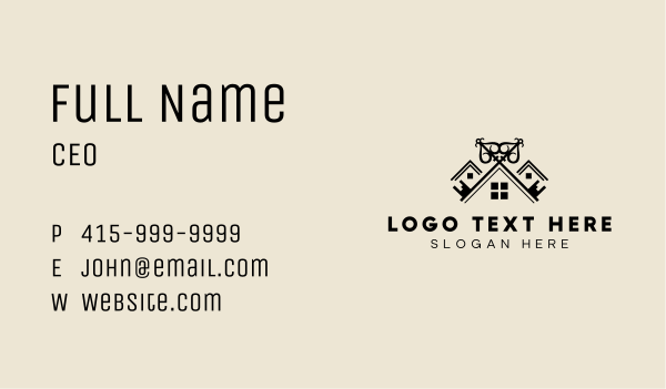 House Estate Key Business Card Design Image Preview