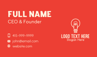 Light Bulb Price Tag Business Card Preview