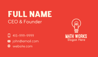 Light Bulb Price Tag Business Card Image Preview