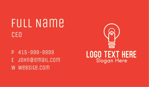 Light Bulb Price Tag Business Card Design Image Preview