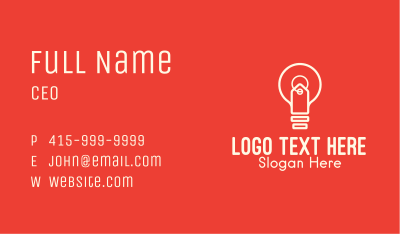 Light Bulb Price Tag Business Card Image Preview