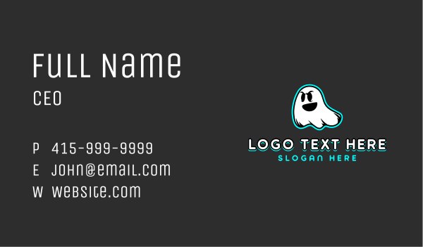 Ghost Gaming Team Business Card Design Image Preview