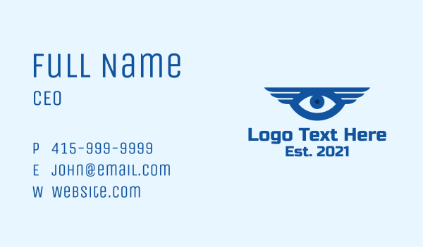 Blue Eye Wings Business Card Design Image Preview