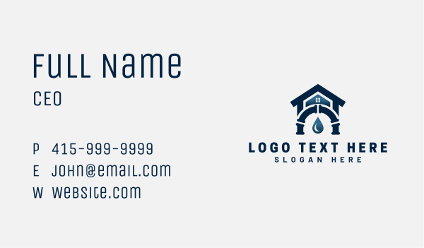 House Droplet Pipe Plumbing Business Card Design Image Preview