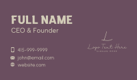 Deluxe  Elegant Letter Business Card Design